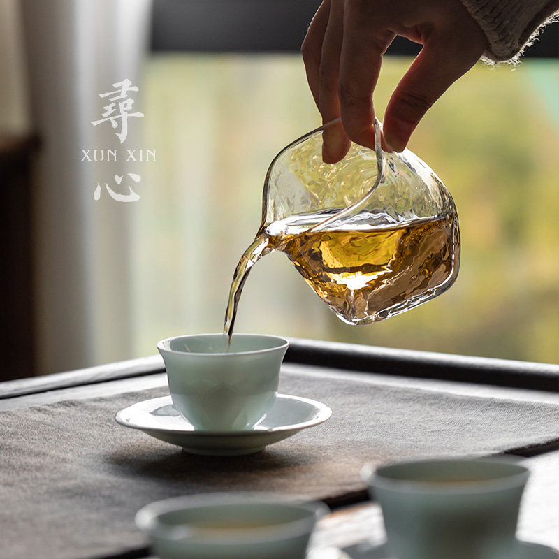 寻心透明玻璃公道杯加厚耐热分茶器茶海中式家用创意功夫茶具配件,淘宝优惠券,粉丝福利购,淘宝优惠卷