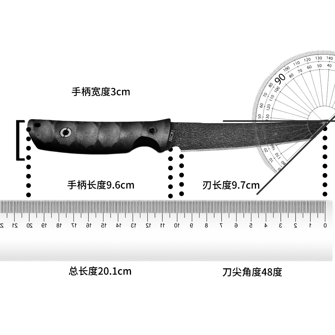 【北山物志斩3代黑武士】怀剑碳纤维鞘户外刀具防身野外水果家用,淘宝优惠券,粉丝福利购,淘宝优惠卷