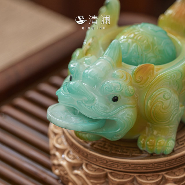 Qinglan ອຸນຫະພູມສູງປ່ຽນສີສີດນ້ໍາ rotating Pixiu ຊາສັດລ້ຽງ