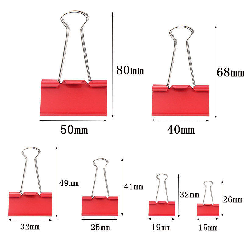 红色长尾夹大号51mm大红色财务票据夹婚庆用喜庆燕尾夹19mm小夹子,淘宝优惠券,粉丝福利购,淘宝优惠卷