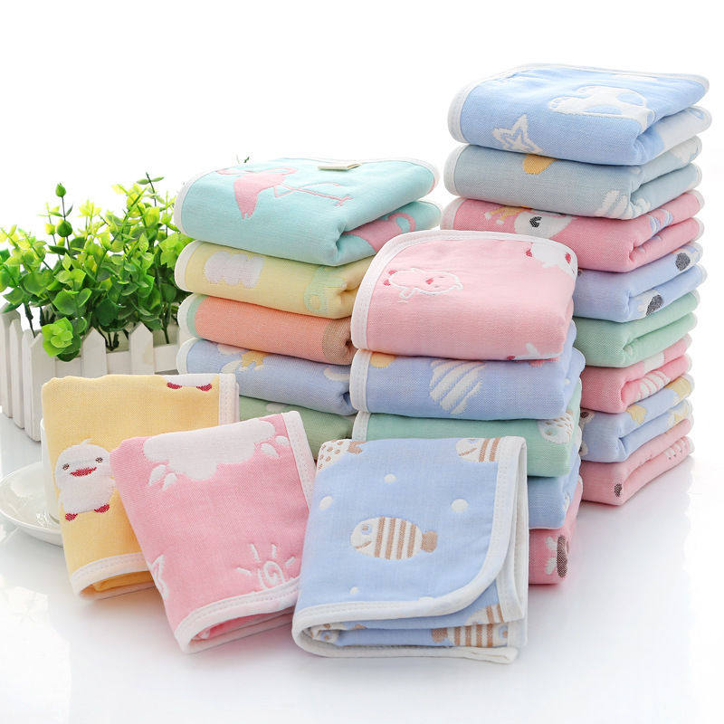 厂家25*50cm纯棉童巾提花6六层纱布儿童毛巾婴儿洗脸毛巾,淘宝优惠券,粉丝福利购,淘宝优惠卷