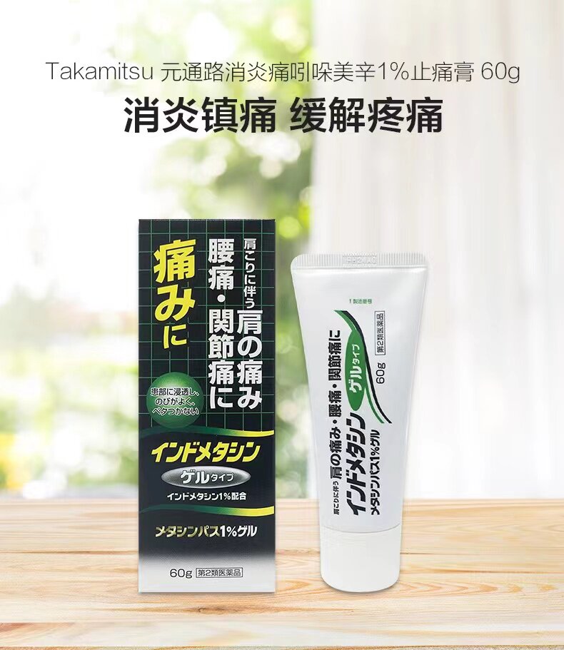 隆光元通路消炎痛吲哚美辛1%消炎膏 wwdoll医药海外国际解热镇痛用药