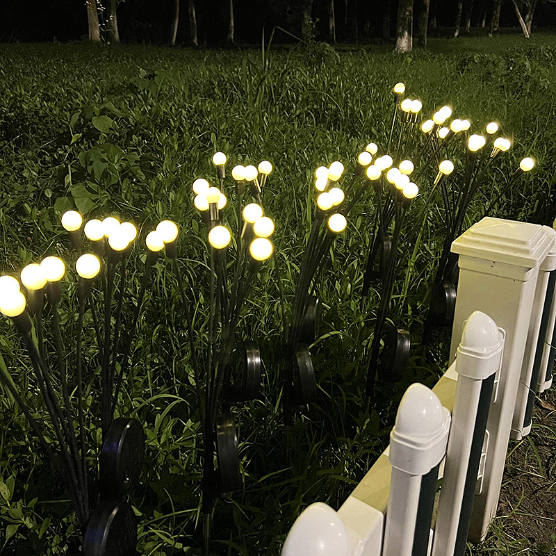 太阳能萤火虫灯户外庭院灯家用防水花园阳台院子景观地插草坪灯 - 图1