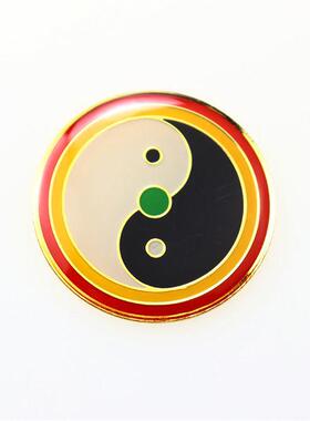 万字符手机贴自粘贴黄铜旭懂版万字福两圈黄铜3cm太极八卦手机贴