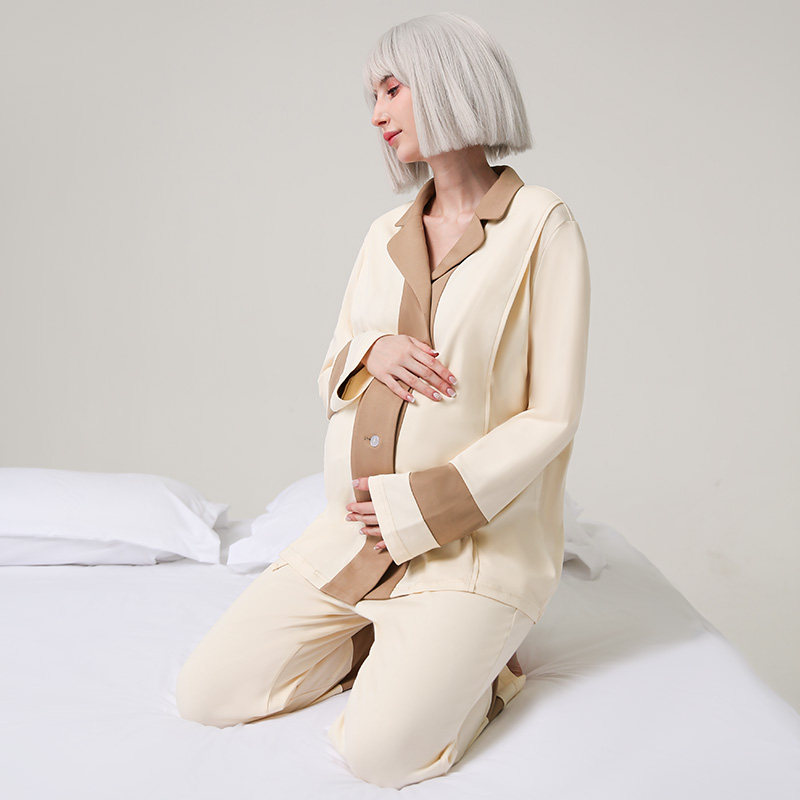 比弗小姐纯棉月子服产后喂奶女睡衣 比弗小姐哺乳衣/月子服