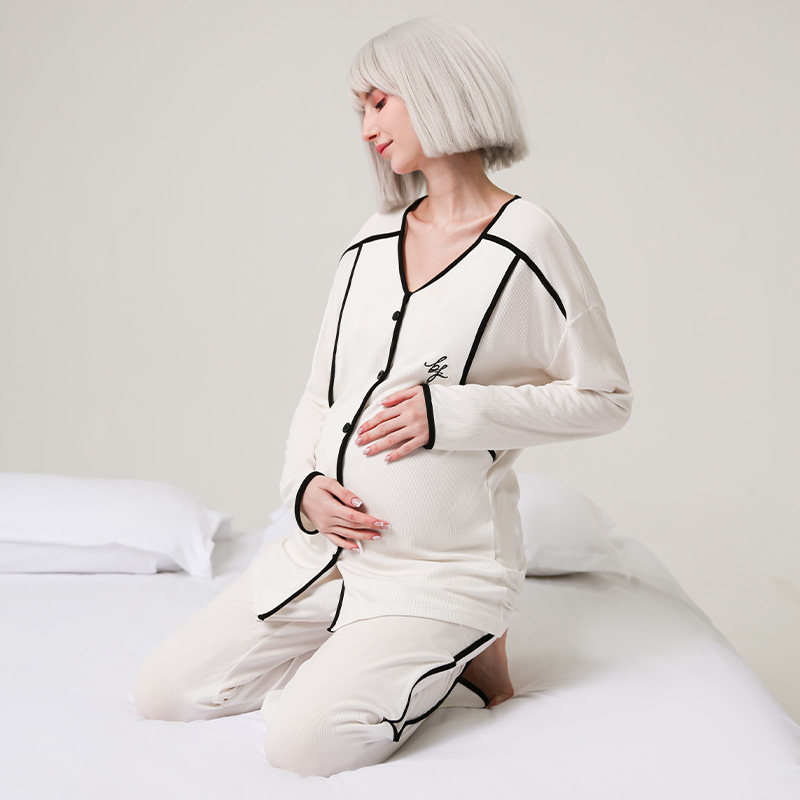 比弗小姐月子服产后春夏季喂奶睡衣 比弗小姐哺乳衣/月子服