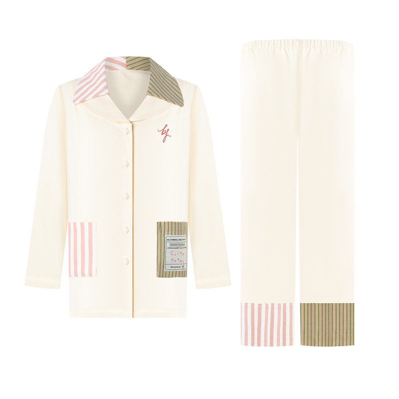 比弗2023春夏新品纯棉孕妇待产睡衣 比弗小姐哺乳衣/月子服