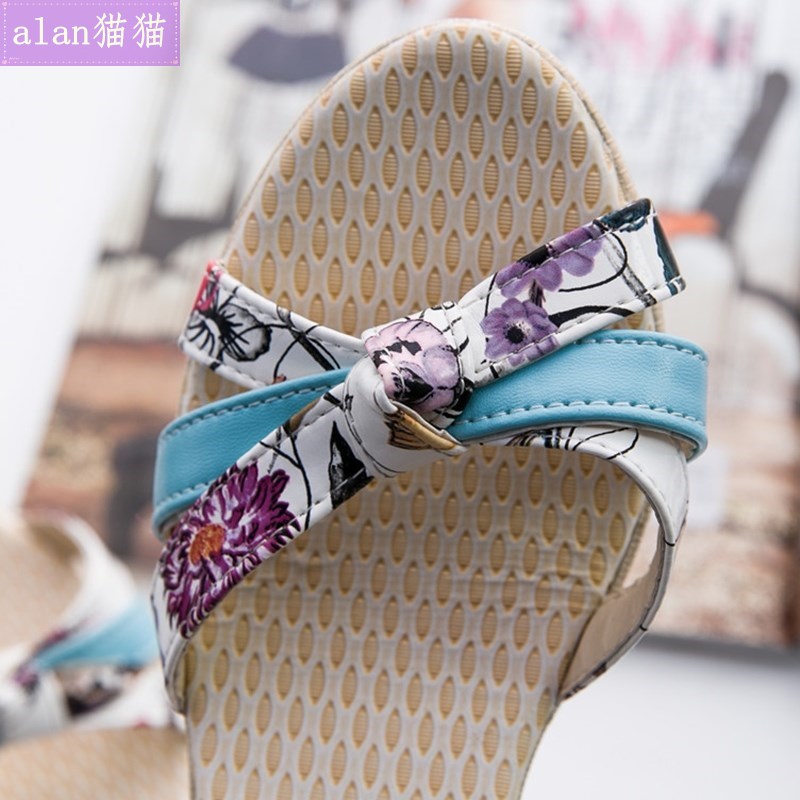 2015Roman wedge heels sandals women summer shoes 40女凉鞋-图2