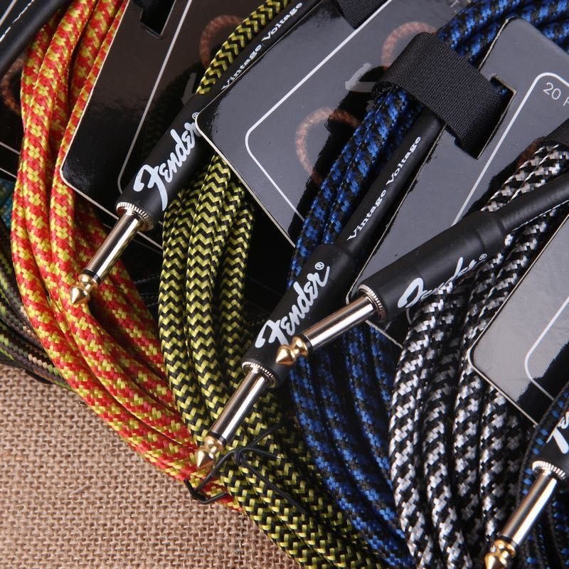 Fender芬达 3米6米10米 电木吉他连接线贝斯尤克里里电箱音频线 - 图0