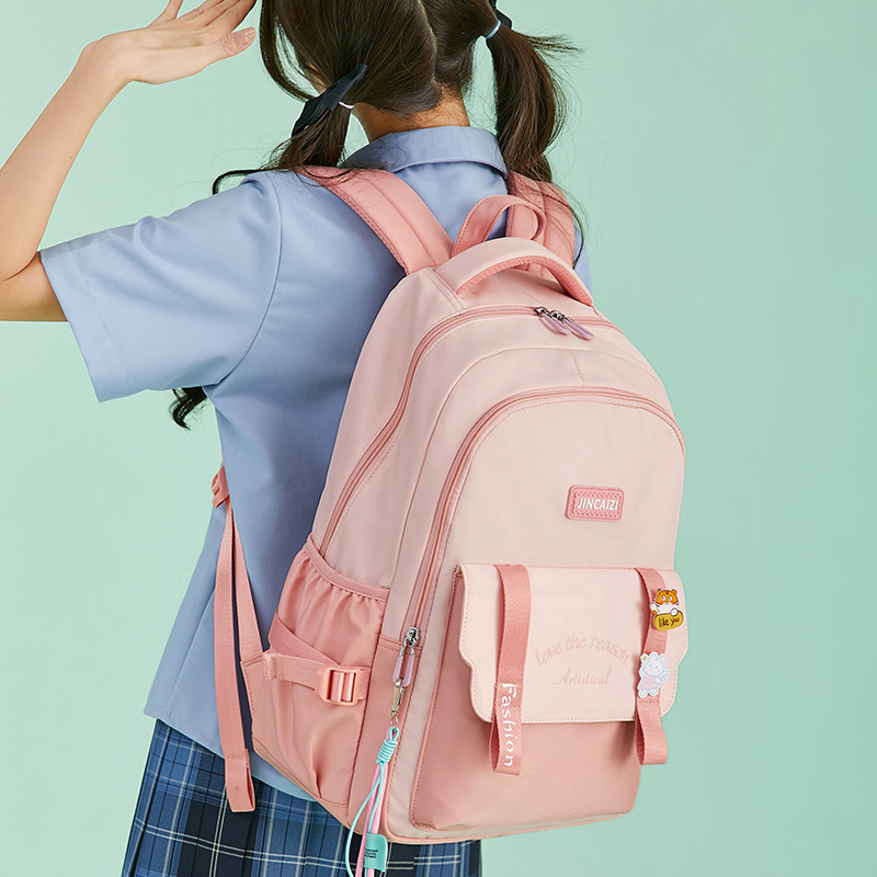 女初中生大容量高中小学生男双肩包 蓝杰双肩背包