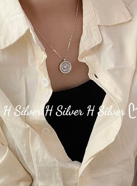 《新版罗盘》ins设计百搭小众八宝罗盘可转动吊坠项链