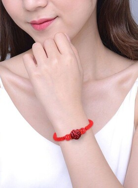 2026马年朱砂红绳本命年手链