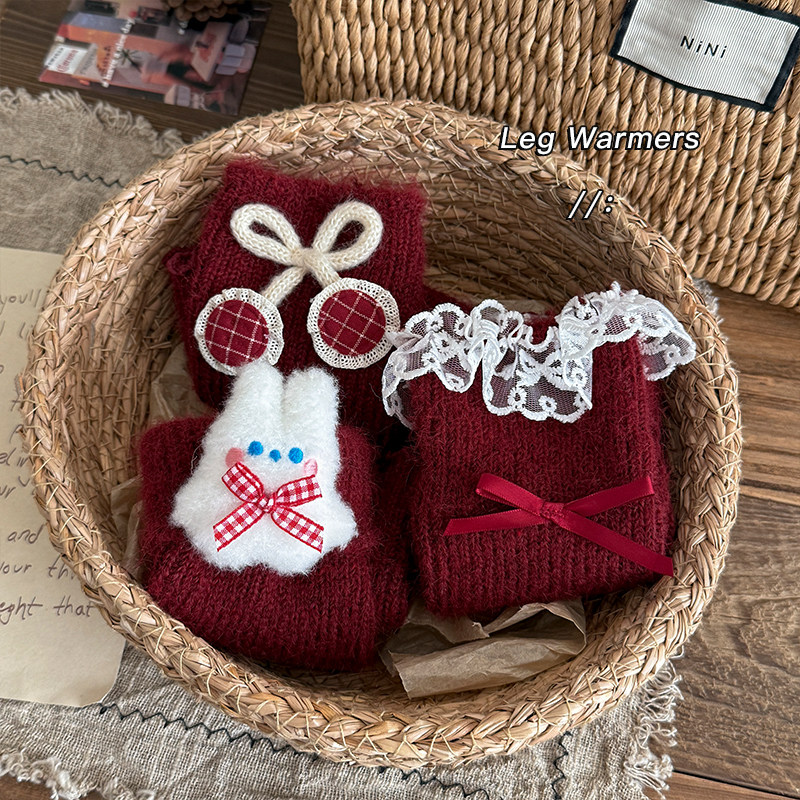 儿童羊毛袜套女童堆堆袜红色保暖长筒袜新年小腿袜马年冬韩版,淘宝优惠券,粉丝福利购,淘宝优惠卷