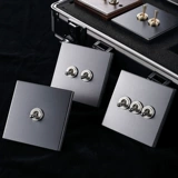 Ретро латунная металлическая световая панель из нержавеющей стали для отеля, переключатель, легкий роскошный стиль