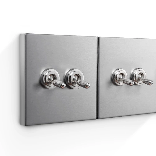 Ретро латунная металлическая световая панель из нержавеющей стали для отеля, переключатель, легкий роскошный стиль