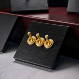 Черный латунный металлический ретро переключатель из нержавеющей стали для отеля, световая панель, легкий роскошный стиль