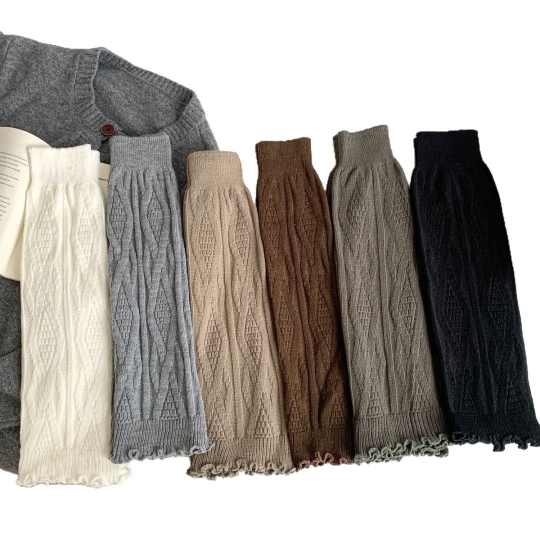 灰色堆堆袜套+打底裤绝绝子！秋冬加厚保暖针织小腿套复古堆堆袜,淘宝优惠券,粉丝福利购,淘宝优惠卷