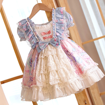 Lolita Princess Dress Genuine Girls Summer Year Dress Fluffy Skirt Dress Little Child Toddler Summer Dress Dress