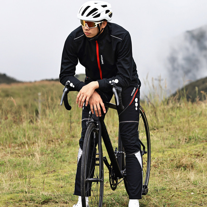 wosawe山地秋冬季抓绒长袖骑行服 wosawe骑行服