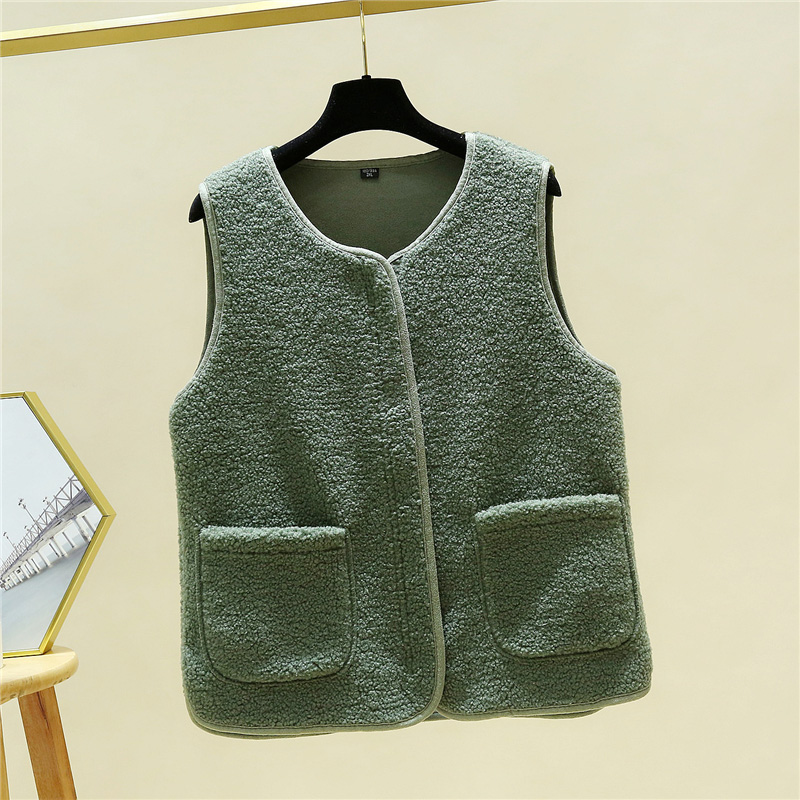 皮毛一体羊羔毛休闲2021秋冬马甲 娅闲索菲马夹