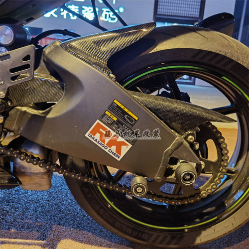 适用 川崎ZX6R/636 改装碳纤维后挡泥板 卡钳散热器 配件19-26款 - 图0