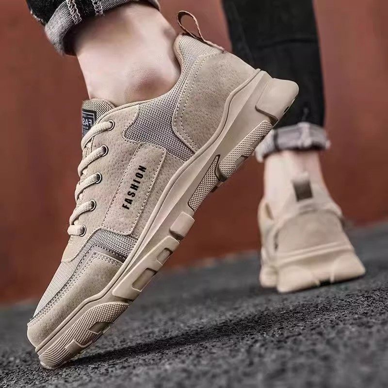 劳保男鞋夏季鞋子一脚蹬工地干活耐磨男士防滑休闲轻便工作运动鞋 - 图2