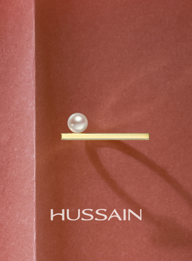 赫生HUSSAIN淡水珍珠开口戒指