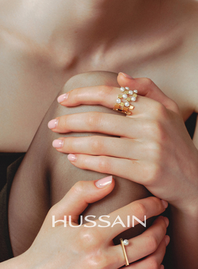 赫生HUSSAIN淡水珍珠开口戒