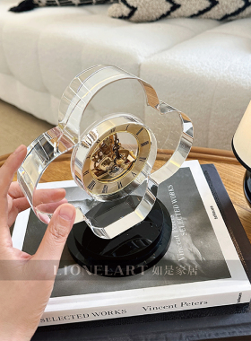 如是K9水晶钟表高奢私宅会所摆件