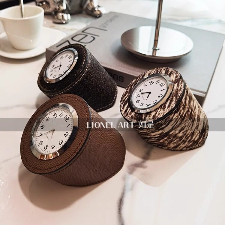 如是艺术钟表创意真皮车载床头书桌高端迷你钟表时钟,淘宝优惠券,粉丝福利购,淘宝优惠卷