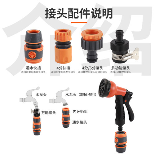 高压力水抢洗车水枪喷头家用汽车刷车神器浇水管软管套装强力喷枪 - 图3