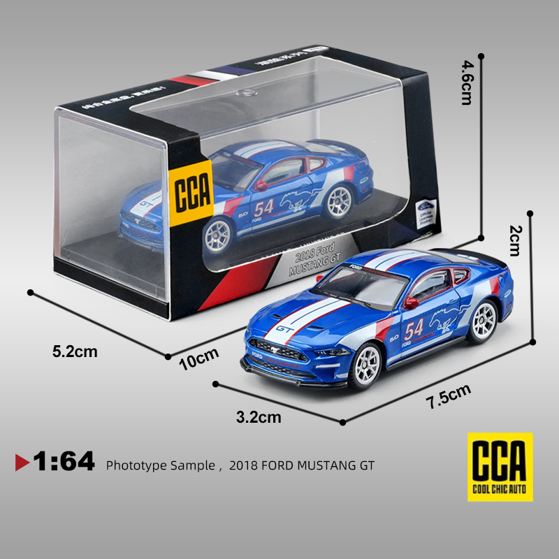 1:64彩珀CCA福特野马2018跑车模型合金小汽车儿童玩具车迷你摆件 - 图2