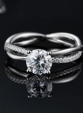 麻花碎钻四爪戒指pringxy女甜美