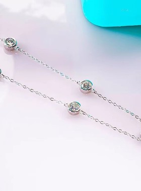 D色莫桑石多个泡泡项链