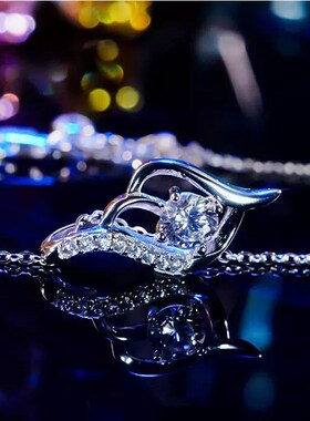 莫桑石双侧双色项链简约流行