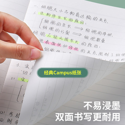 国誉KOKUYO文理科科目分类本A5 B5笔记本Campus记事本方格网格英语本作文音乐五线谱小学生软面抄本子 - 图2
