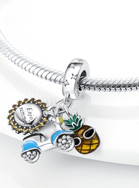 潘家风格手链diy珠子吊饰串饰饰品配件镀925银原创新款外贸爆款