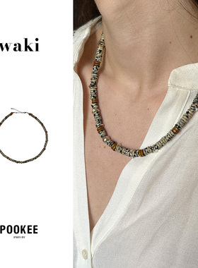 waki芝麻甜甜圈项链原创