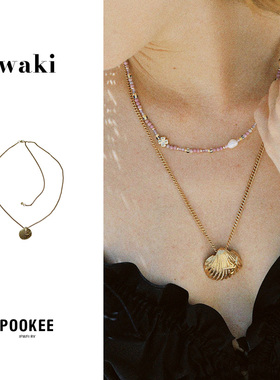 waki复古海洋系列贝壳项链