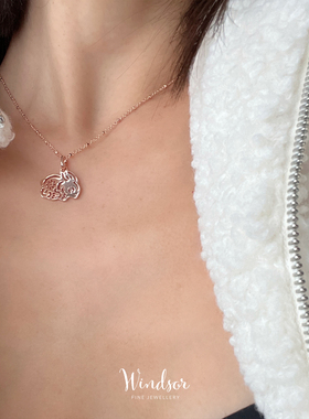 windsor-兔年剪纸项链原创设计