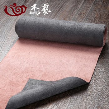 New deerskin velvet ຊາ mat ຕາຕະລາງຊາ Zen fabric ແບບຈີນ waterproof ຖາດຊາ mat ຝ້າຍແລະ linen fabric ຕາຕະລາງຊາຕັ້ງທຸງໄມ້ໄຜ່ mat