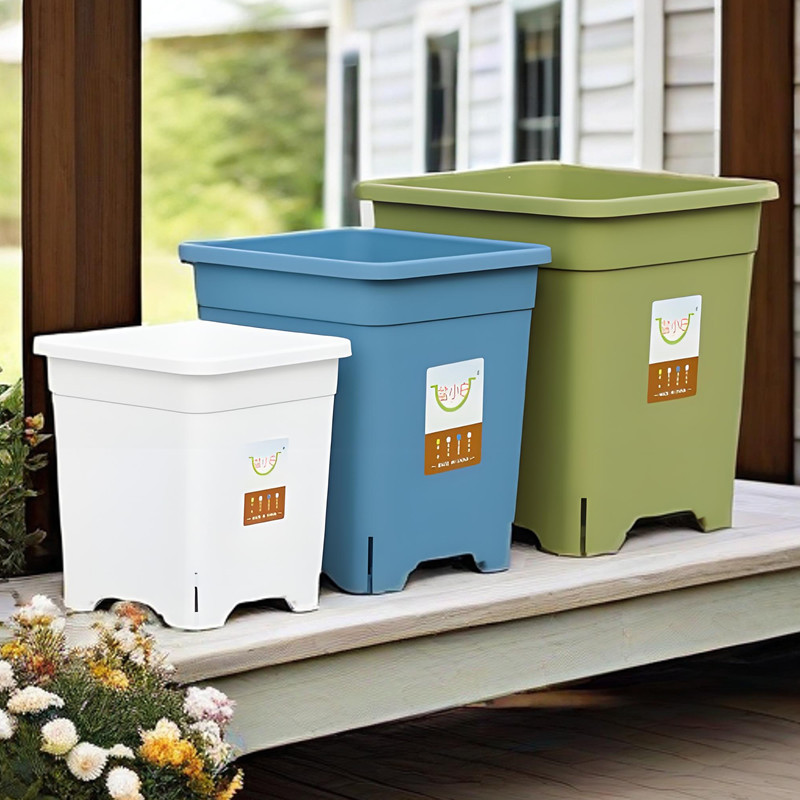 新款加厚树脂花盆塑料高档正方形透气控根大口径加仑绣球月季花盆,淘宝优惠券,粉丝福利购,淘宝优惠卷