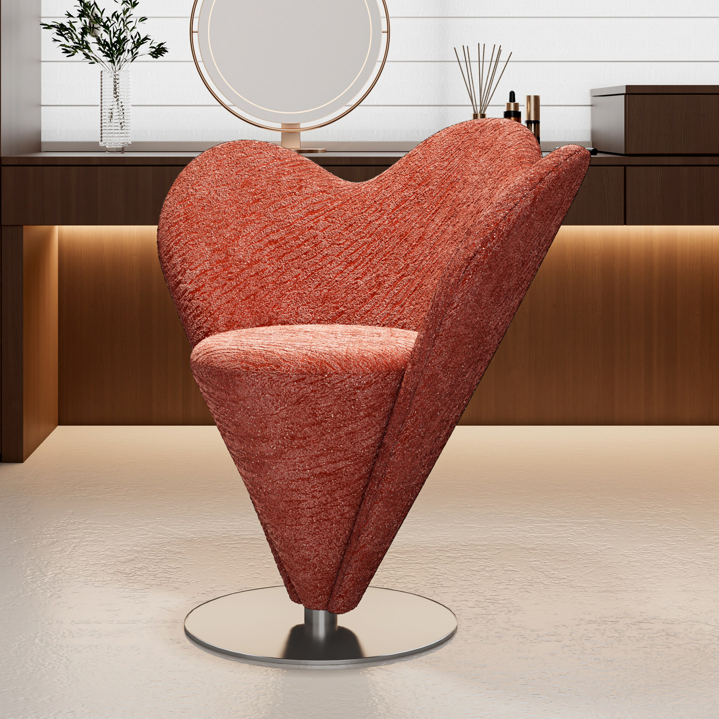 化妆椅轻奢高级感可旋转梳妆凳女生卧室梳妆台凳子设计师沙发椅子,淘宝优惠券,粉丝福利购,淘宝优惠卷