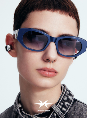 何浩楠同款复古猫眼墨镜太阳眼镜