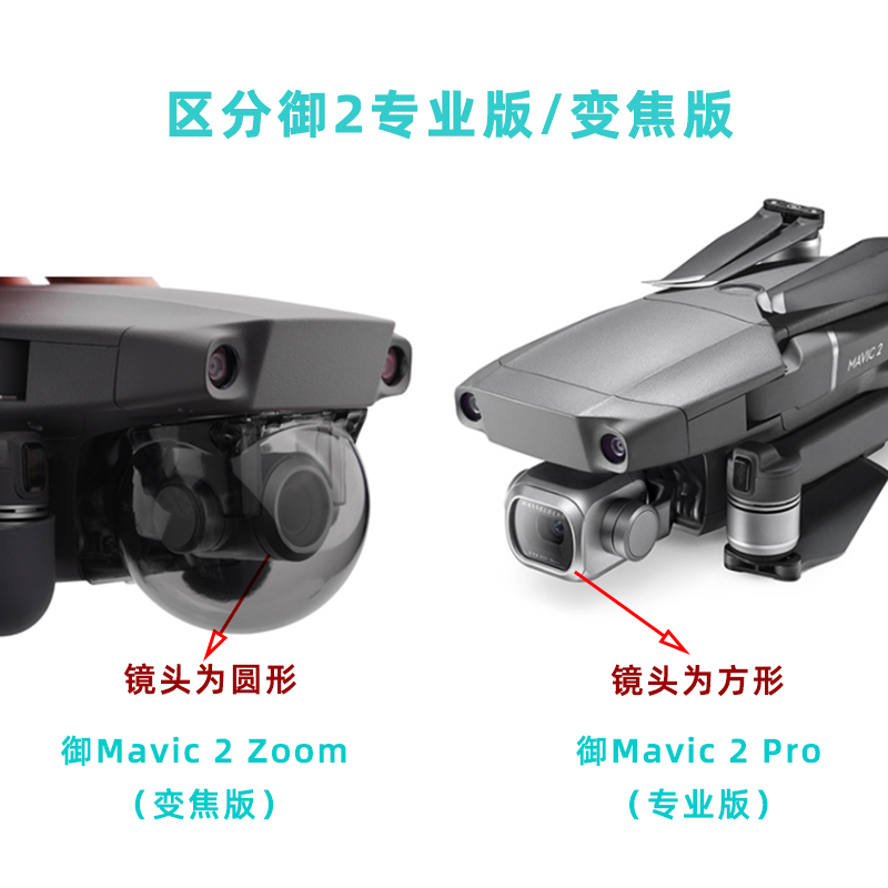 适用于大疆御2专业/变焦版云台保护罩MAVIC 2PRO/ZOOM镜头盖配件 - 图0