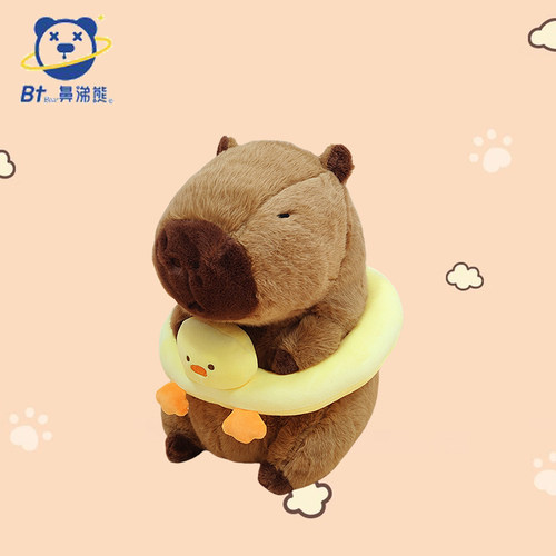 正版卡皮巴拉公仔流鼻涕水豚鼠鼻涕熊玩偶毛绒玩具娃娃抱枕礼物女 - 图3