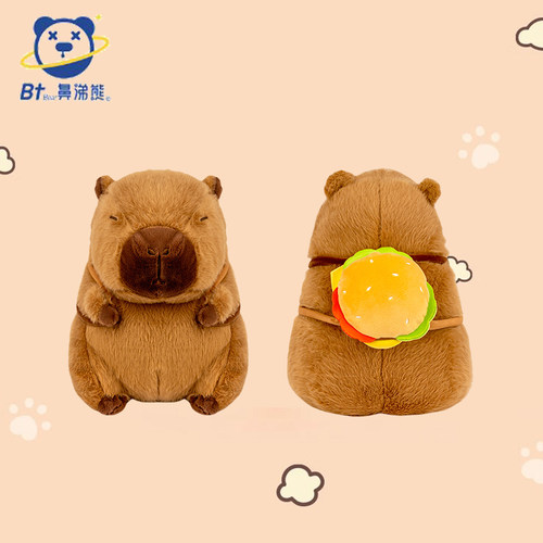 正版卡皮巴拉公仔流鼻涕水豚鼠鼻涕熊玩偶毛绒玩具娃娃抱枕礼物女 - 图2