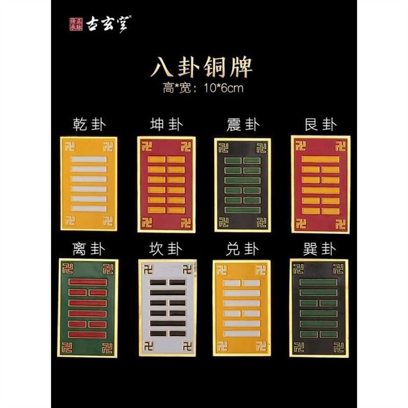 古玄空八卦万字符太极房屋缺角补角风水牌乾坤艮兑离坎巽震荷花符 - 图0