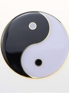 五行八卦符8CM黄铜黑白红黑黄黑兰红蓝黑蓝绿双色太极八卦补角牌