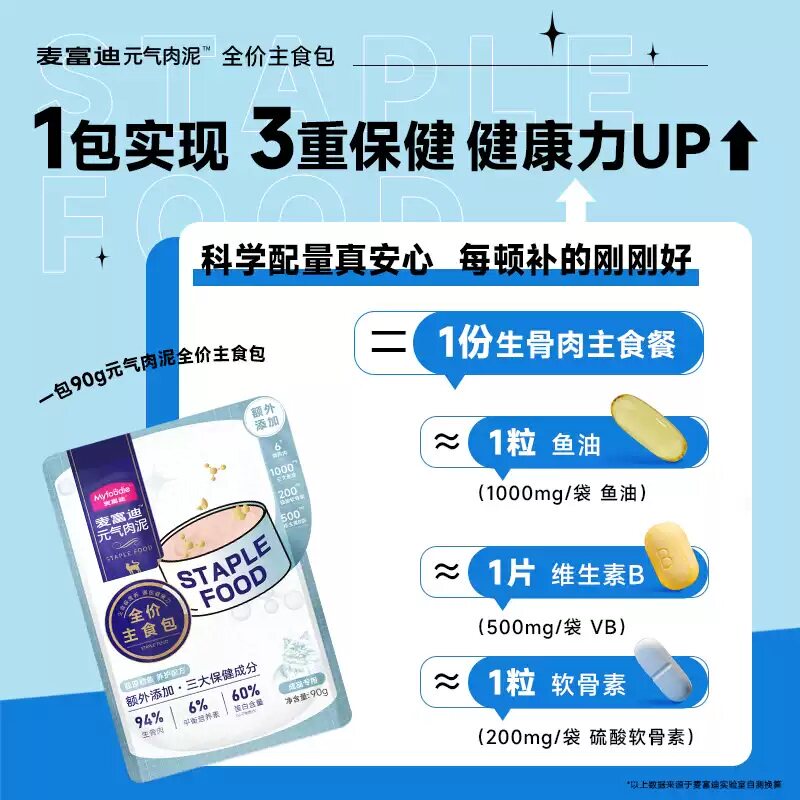 麦富迪猫条全价元气肉泥主食包主食罐头猫咪零食成幼猫湿粮90g*6,淘宝优惠券,粉丝福利购,淘宝优惠卷